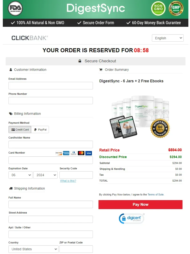 DigestSync Checkout